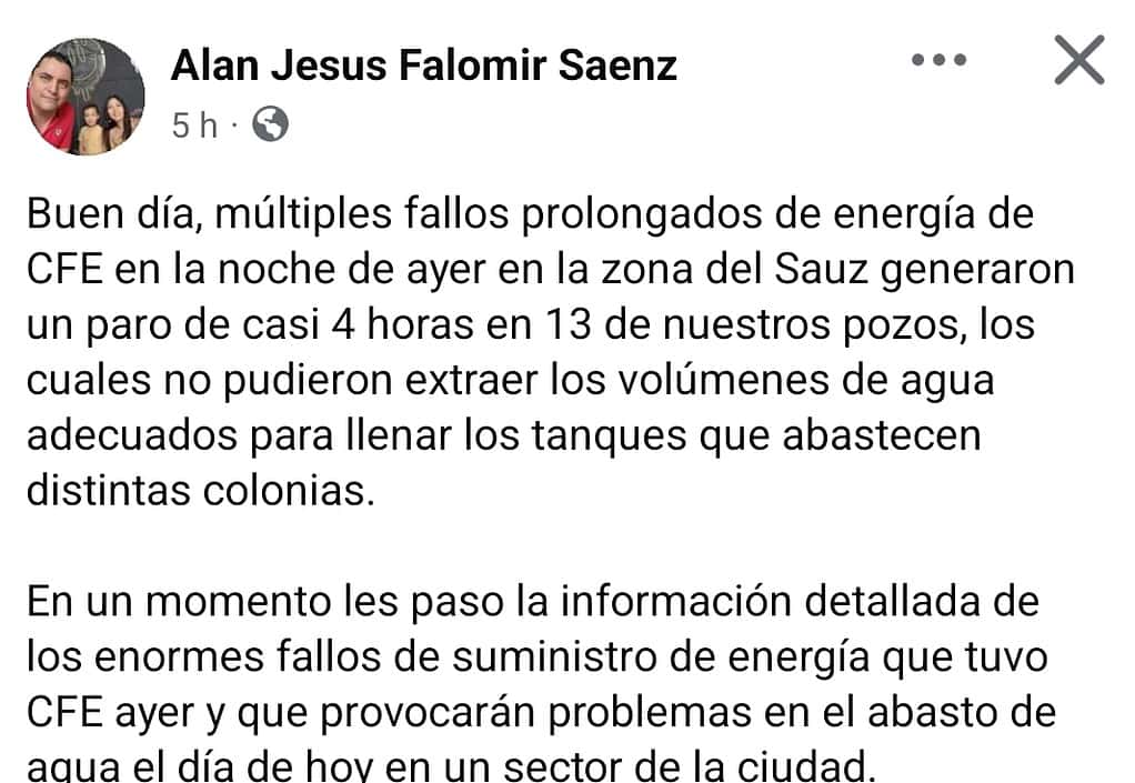 Apagones de luz dejaron a varias colonias sin agua | Noticias de ...