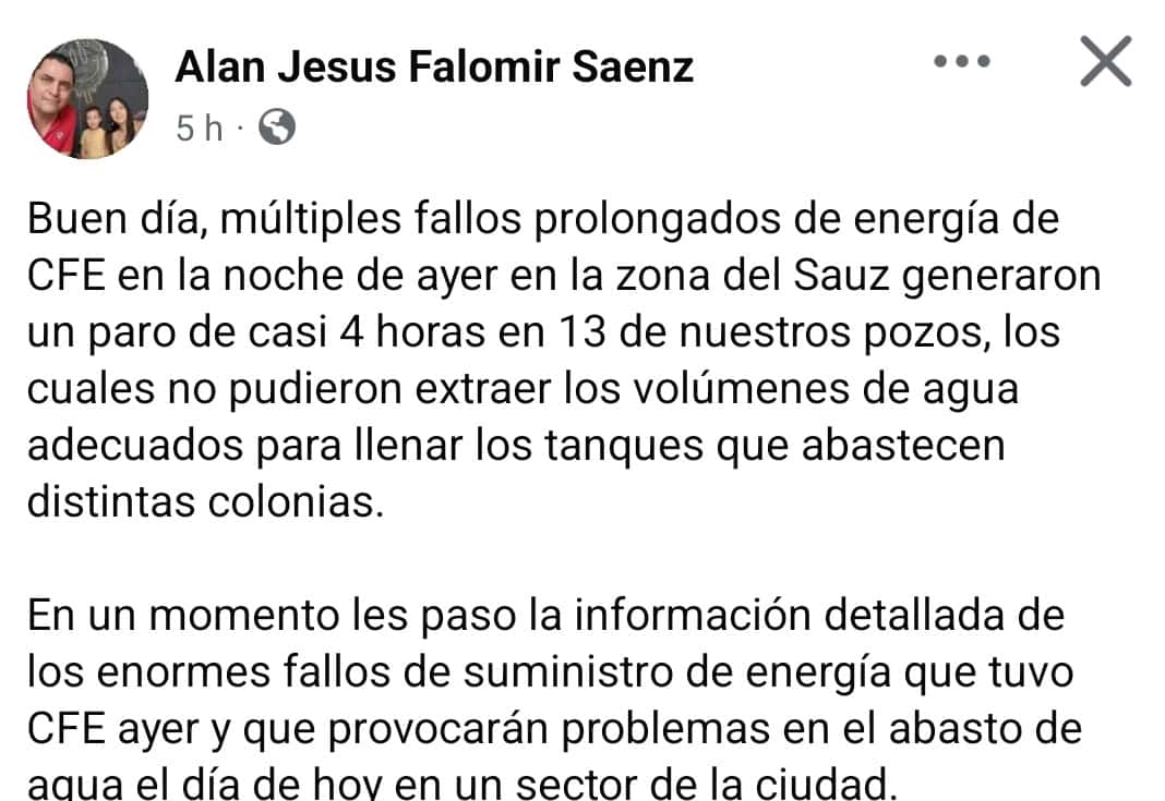 Apagones de luz dejaron a varias colonias sin agua - Noticias de ...