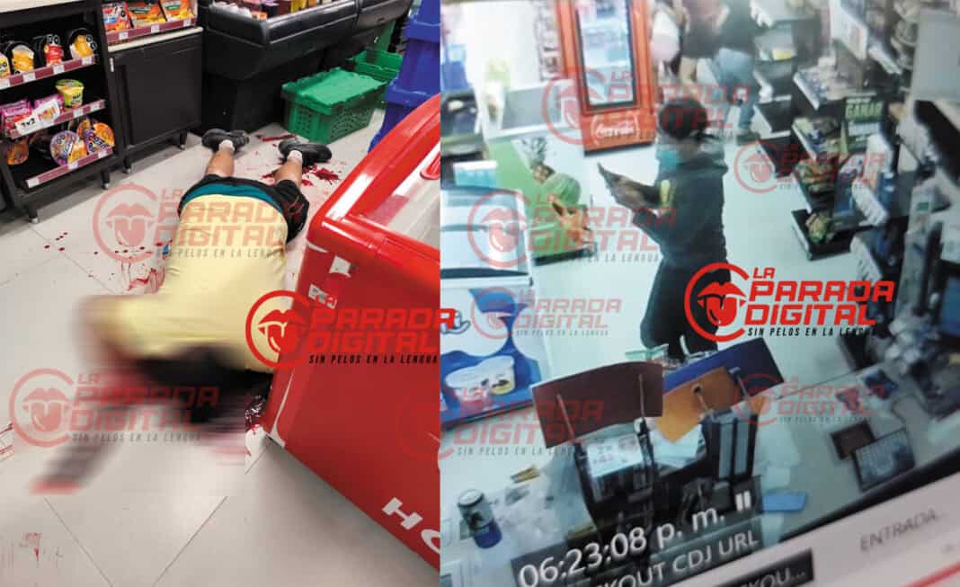 oxxo asesinado junto a policias